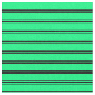 Green & Black Lines Pattern Fabric