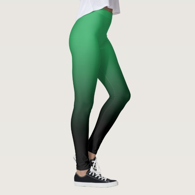 Green Black Ombre Leggings (Right)