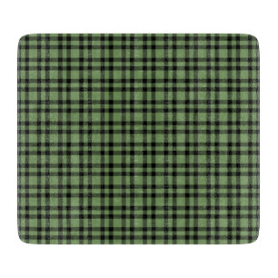Green Black Plaid Pattern Cutting Board