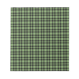 Green Black Plaid Pattern Notepad