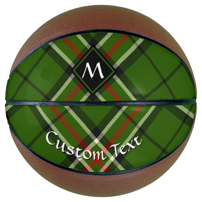 Green, Black, Red and White Tartan Basketball (Front)