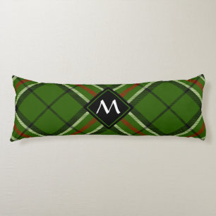 Green, Black, Red and White Tartan Body Cushion