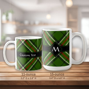 Green, Black, Red and White Tartan Coffee Mug
