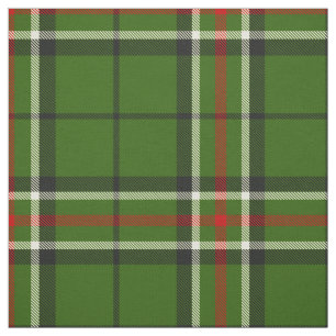 Green, Black, Red and White Tartan Fabric