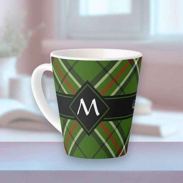 Green, Black, Red and White Tartan Latte Mug (Creator Uploaded)