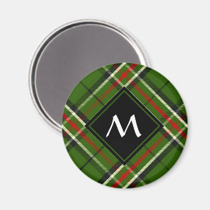 Green, Black, Red and White Tartan Magnet