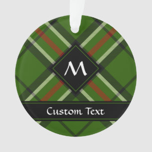 Green, Black, Red and White Tartan Ornament