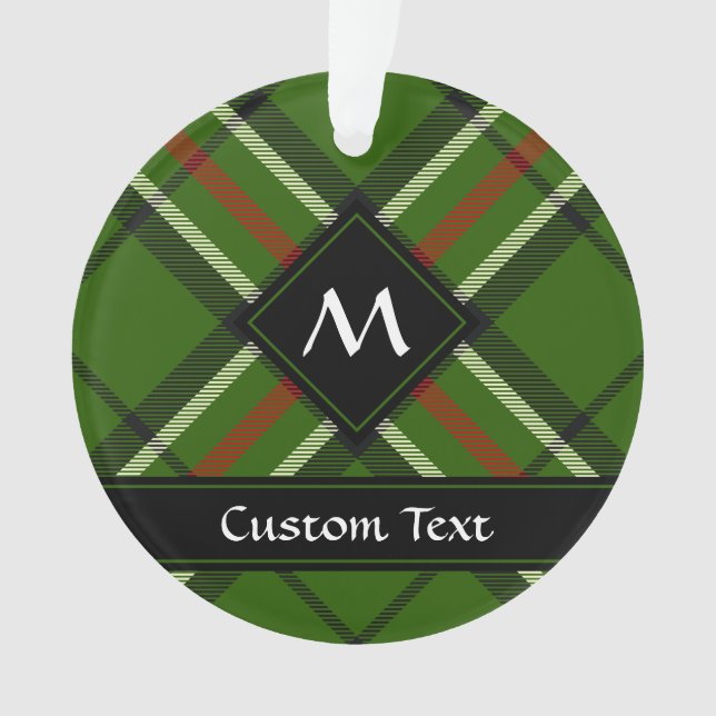 Green, Black, Red and White Tartan Ornament (Front)