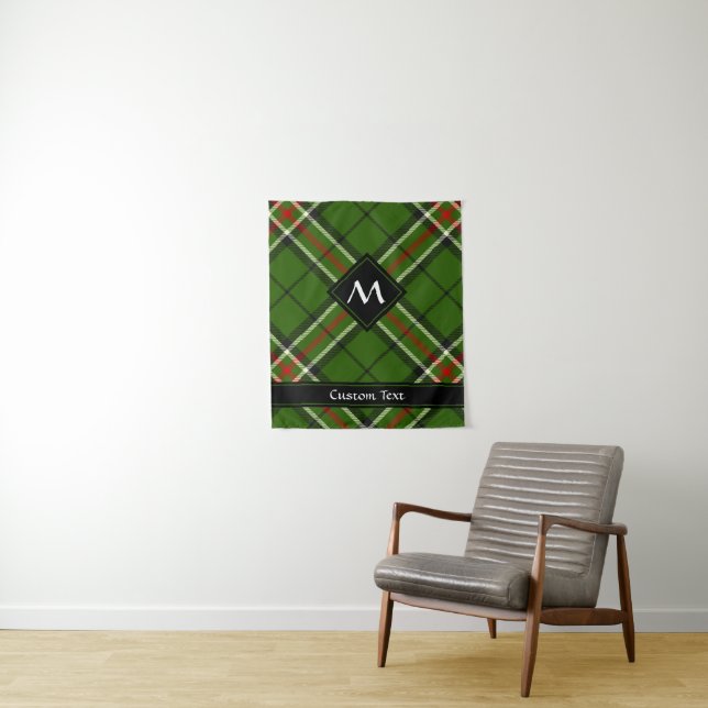 Green, Black, Red and White Tartan Tapestry (In Situ)