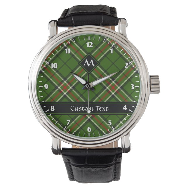 Green, Black, Red and White Tartan Watch (Front)