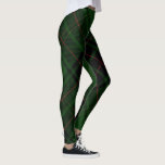 Green Black Red Trendy Diagonal Tartan Plaid Leggings<br><div class="desc">Green,  black and red colour trendy diagonal tartan plaid leggings.</div>