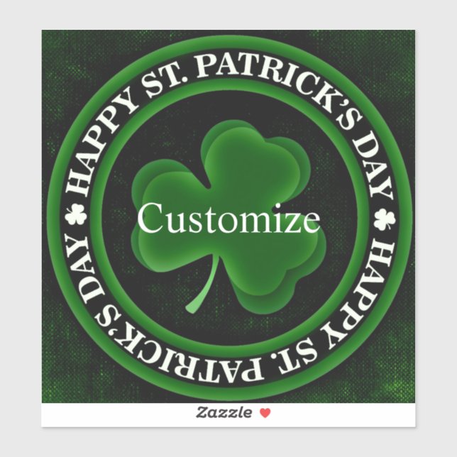 green/black Shamrock St Patrick's Day Irish Pride  (Sheet)