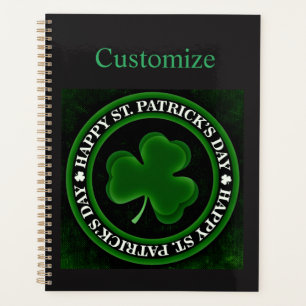 green/black Shamrock St Patrick's Day Irish Pride Planner