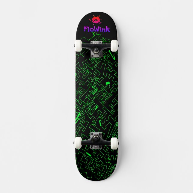 Green Black  Skateboard (Front)