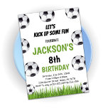 Green & Black Soccer Birthday Invitation<br><div class="desc">Kick off your child's birthday celebration with our Green & Black Soccer Birthday Invitation! Featuring a dynamic soccer ball design against a vibrant green and black background,  this invitation sets the perfect tone for a fun-filled sports-themed party. Fully customisable with your party details,  it's ideal for young soccer enthusiasts.</div>