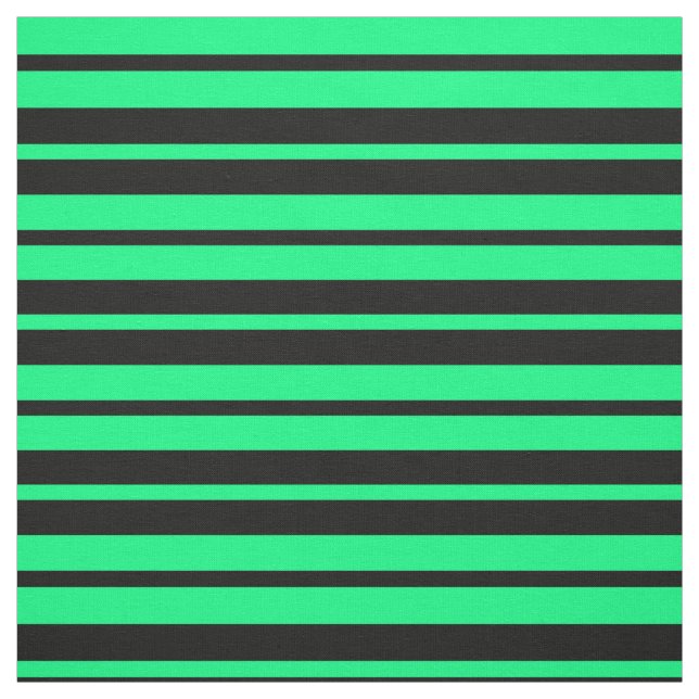 Green Black Stripes Pattern Design Fabric (Swatch)