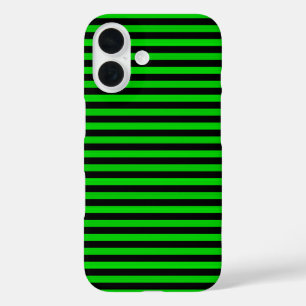 Green Black Stripes Seamless Pattern iPhone 16 Case