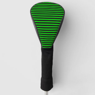 Green Black Stripes Seamless Pattern Golf Head Cover