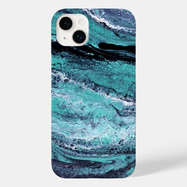 Green Black Swirl Case-Mate iPhone Case (Back)