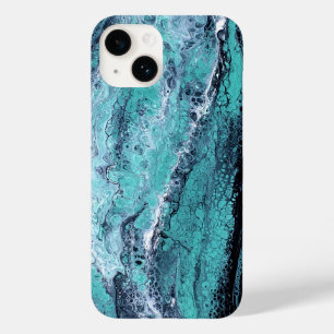 Green Black Swirl Case-Mate iPhone 14 Case