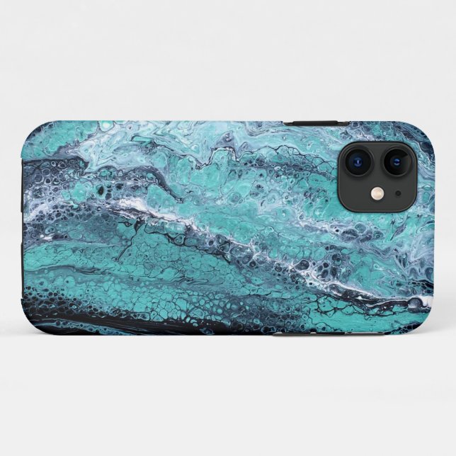Green Black Swirl Case-Mate iPhone Case (Back (Horizontal))