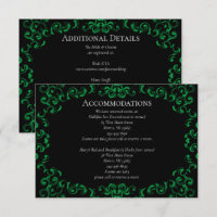 Green & Black Swirl Gothic Wedding