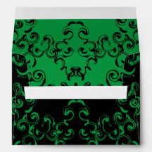 Green & Black Swirl Gothic Wedding