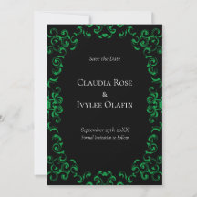 Green & Black Swirl Gothic Wedding