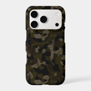 Green, black, taupe and brown camo abstract