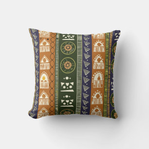 Green black Throw Pillow