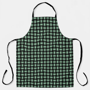 Green Black Weave Pattern Apron