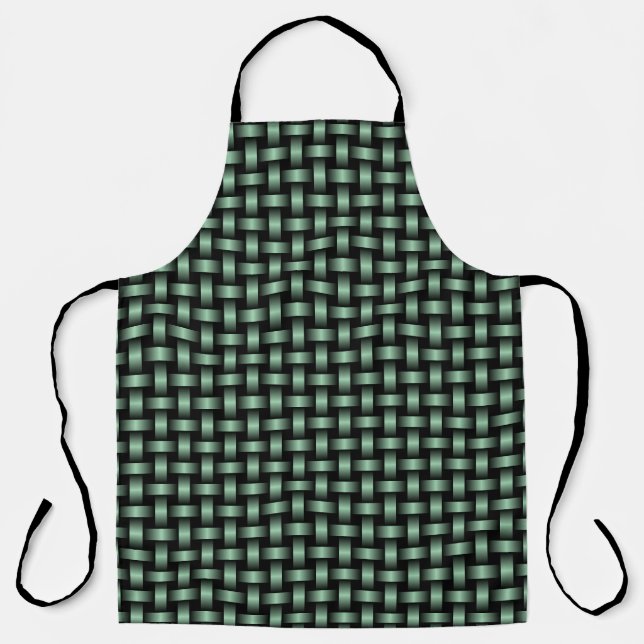 Green Black Weave Pattern Apron (Front)