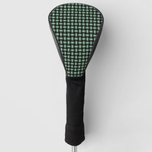 Green Black Weave Pattern Golf Head Cover