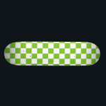 Green Black & White Chequered Skateboard Deck<br><div class="desc">Green Black & White Chequered Skateboard Deck</div>