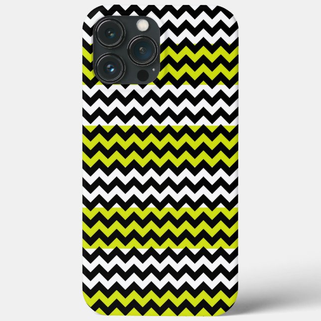 Green Black White Chevron Zigzag Case-Mate iPhone Case (Back)