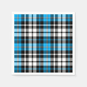 Green Black White Plaid Tartan Pattern Design  Napkin