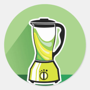Green Blender vector Classic Round Sticker