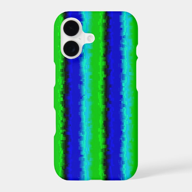 Green Blue abstract 3D rainbow pattern (Back)