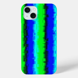 Green Blue abstract 3D rainbow pattern iPhone 15 Mini Case