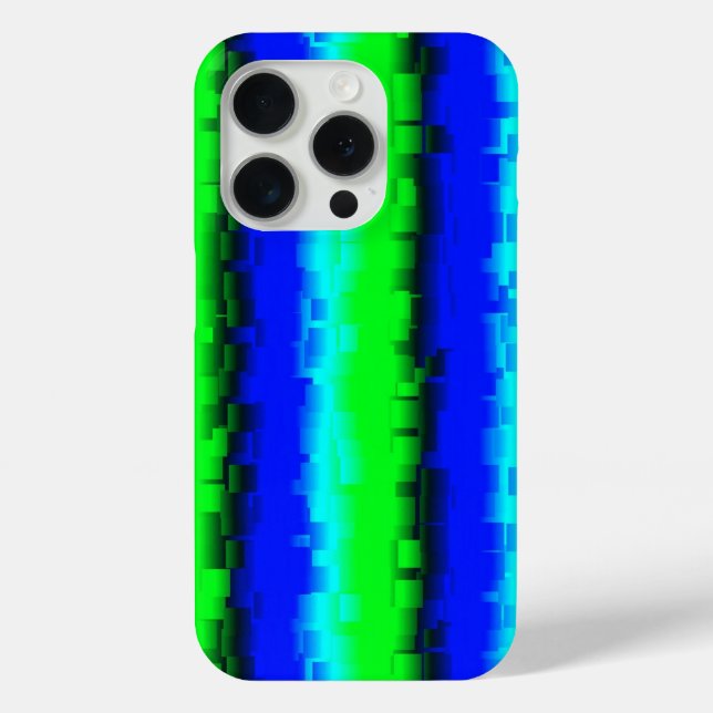 Green Blue abstract 3D rainbow pattern Case-Mate iPhone Case (Back)