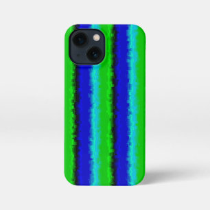 Green Blue abstract 3D rainbow pattern iPhone 13 Mini Case