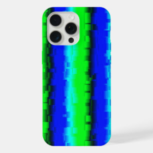 Green Blue abstract 3D rainbow pattern iPhone 15 Pro Max Case