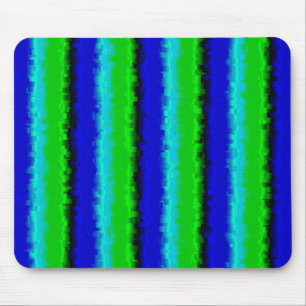 Green Blue abstract 3D rainbow pattern Mouse Pad