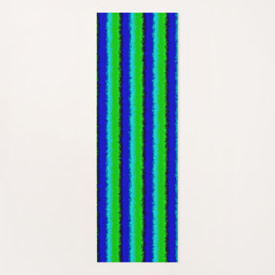 Green Blue abstract 3D rainbow pattern Yoga Mat