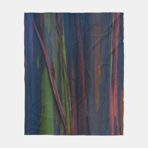 Green blue and brown abstract painting fleece blanket