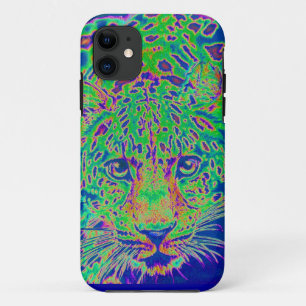 green, blue and purple leopard iphone 5 case
