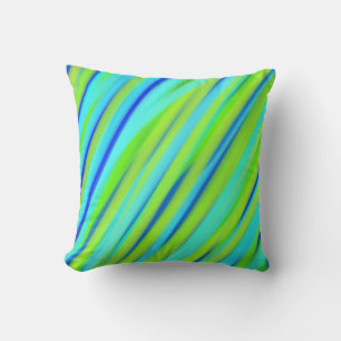 Green, Blue Art Abstract acrylic painting Cushion