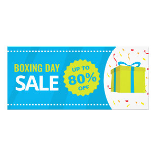 Green & Blue Boxing Day Card   Gift Voucher