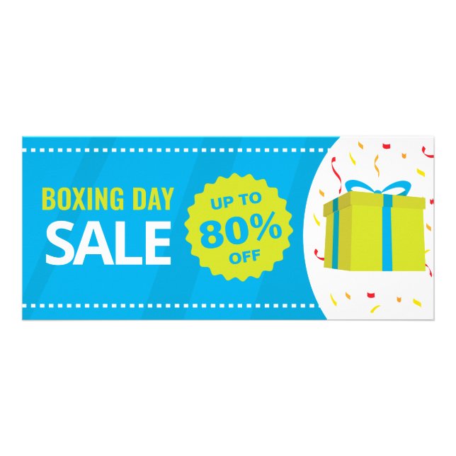 Green & Blue Boxing Day Card | Gift Voucher (Front)