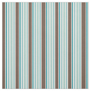 Green Blue Brown White Stripes Fabric